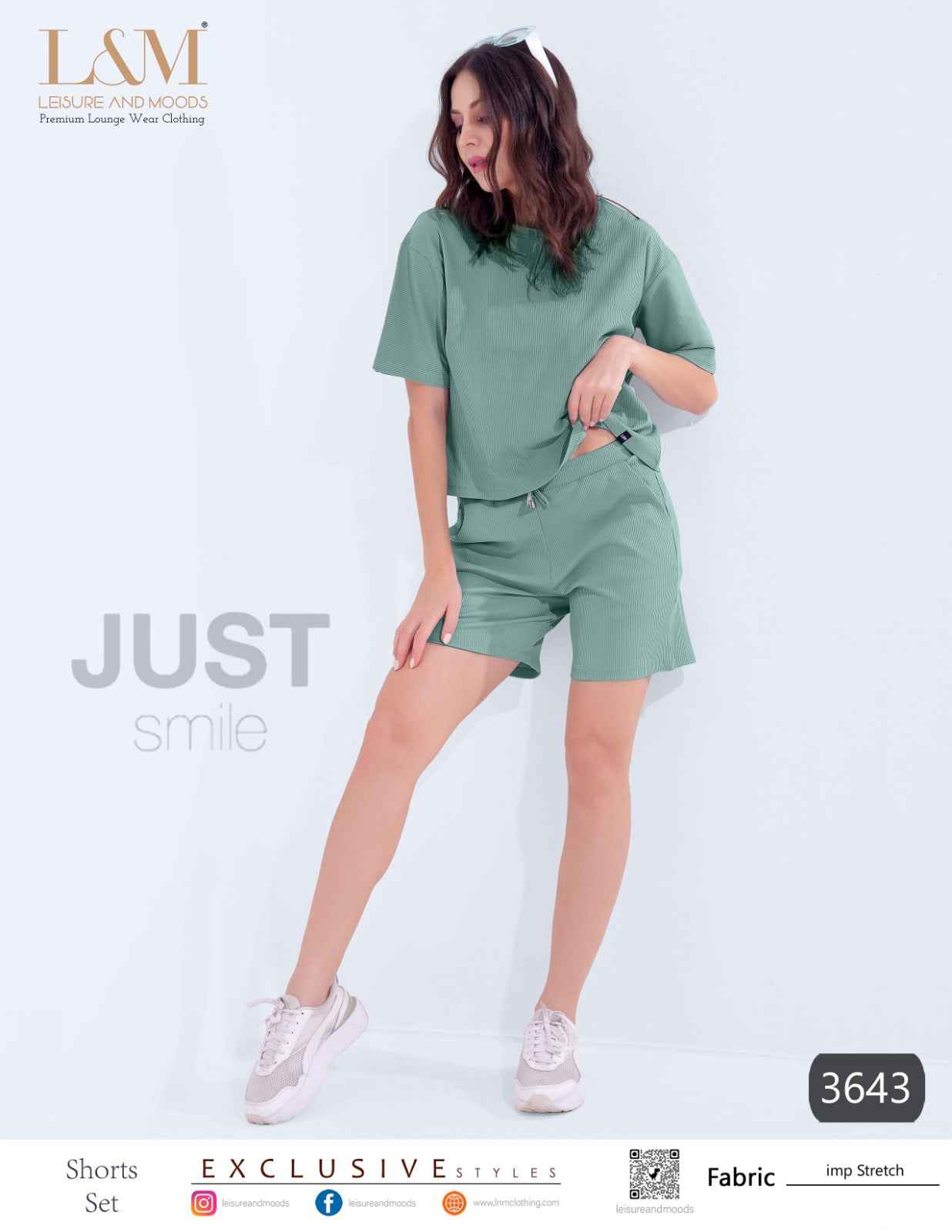 Shorts Set - Teal Green Premium Relaxed Fit Travel Shorts Co-ord Set