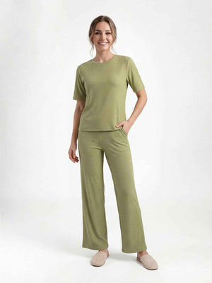Co-ord Set - Olive Green Premium Relaxed Fit Travel Co-ord Set (Copy)