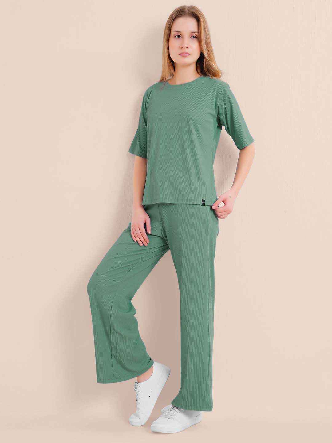 Co-ord Set - Green Premium Relaxed Fit Lounge Set