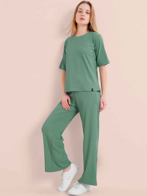 Co-ord Set - Green Premium Relaxed Fit Lounge Set