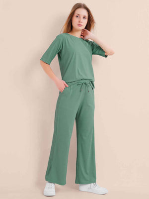 Co-ord Set - Green Premium Relaxed Fit Lounge Set