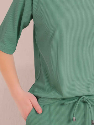 Co-ord Set - Green Premium Relaxed Fit Lounge Set