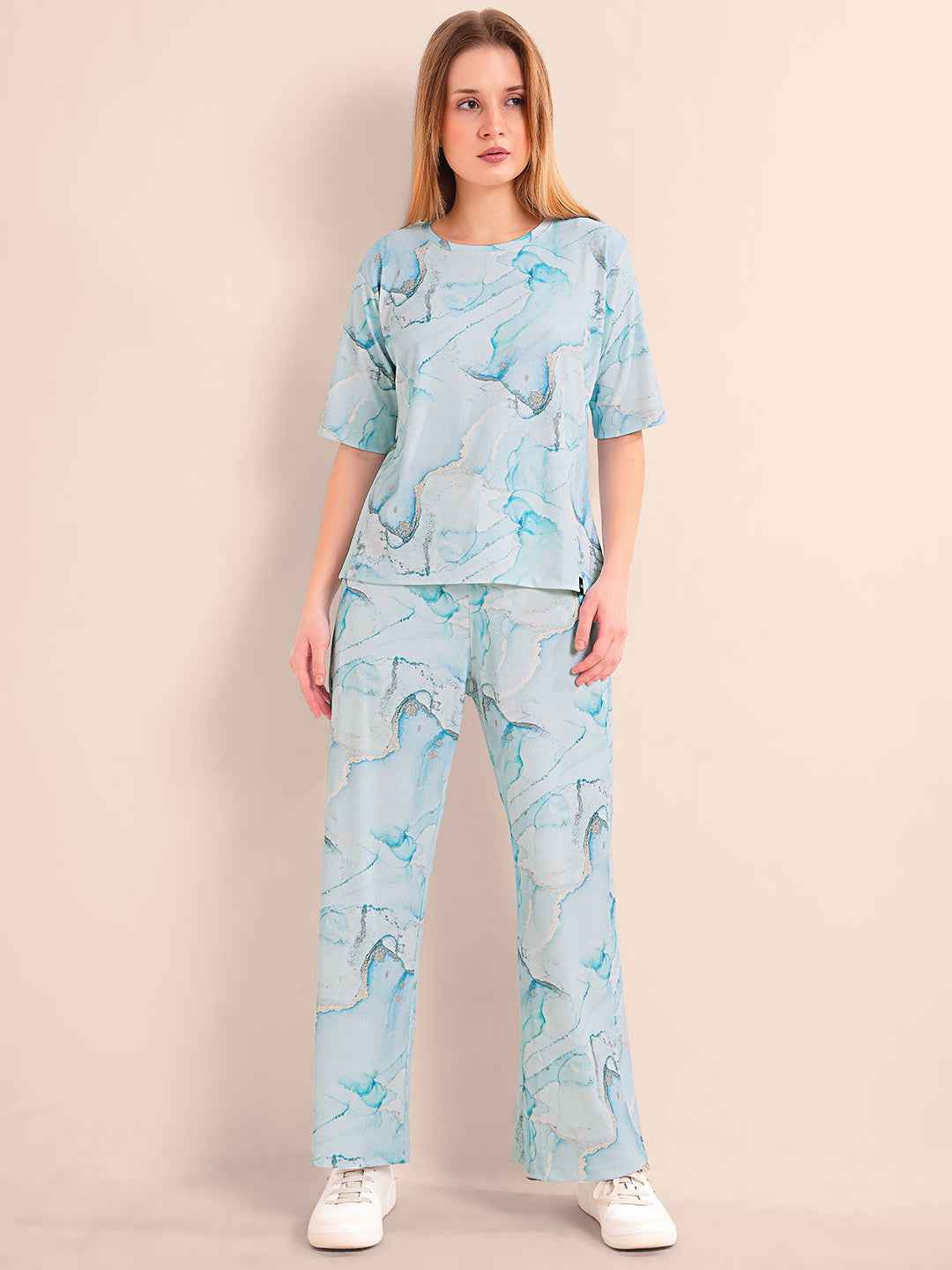 Co-ord Set - Mint Green Premium Marbleprint Travel set