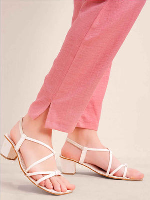 Linen Kurta Set – Pink Straight Kurta with Bold Floral Print & Solid Pants