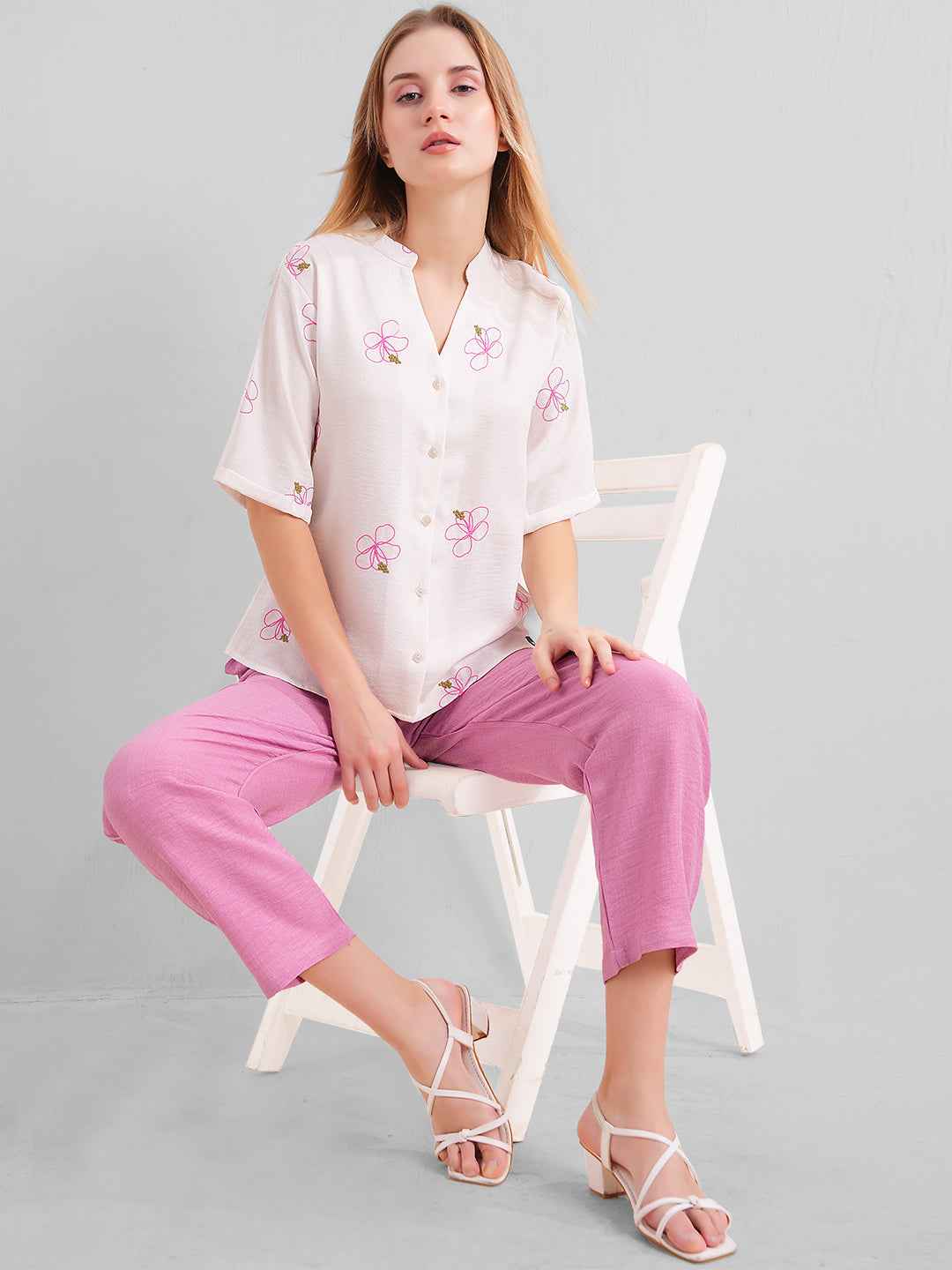 L&M Pink Co ord Set for Women