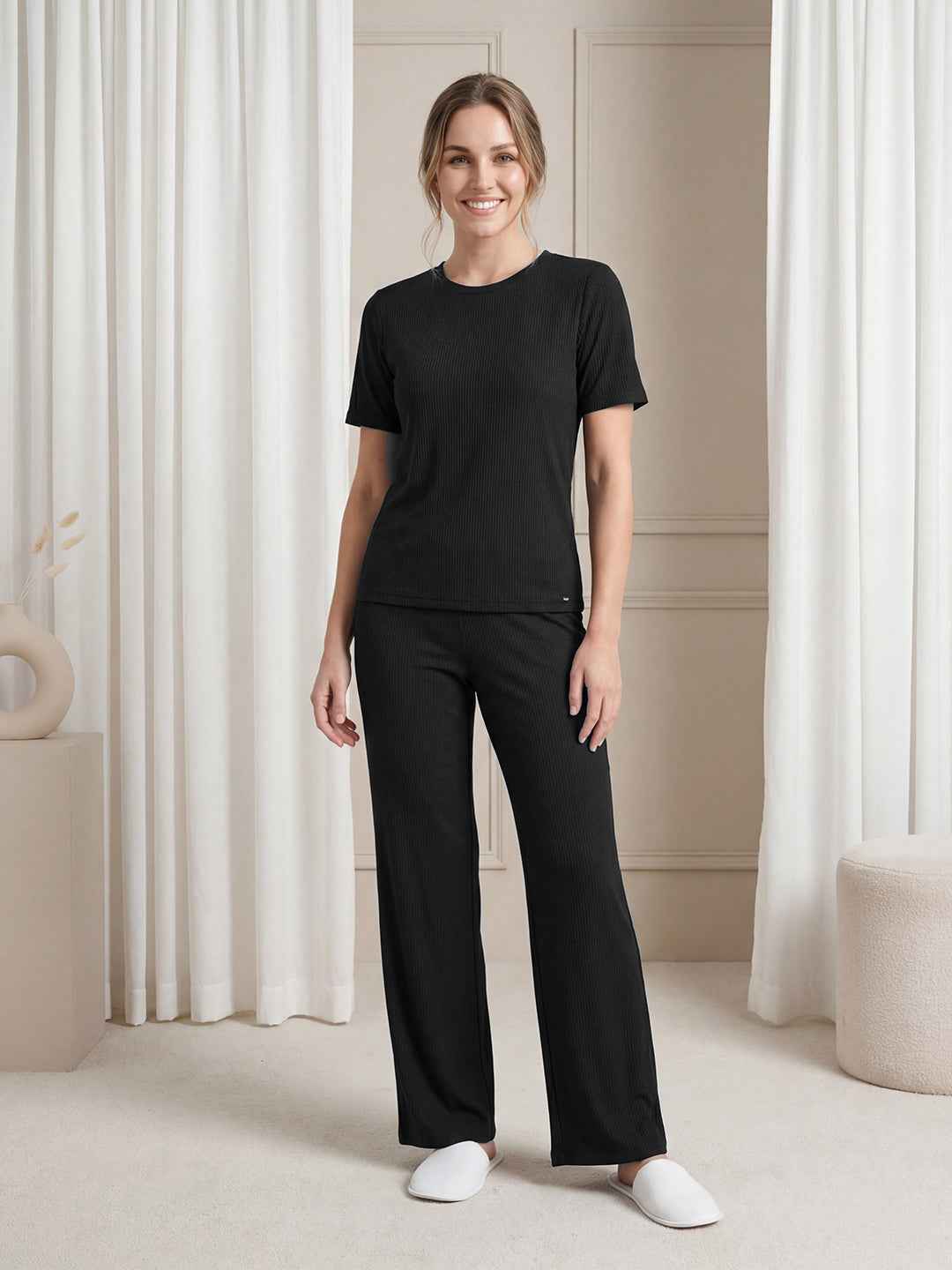 Co-ord Set - Black Premium Relaxed Fit Travel Co-ord Set