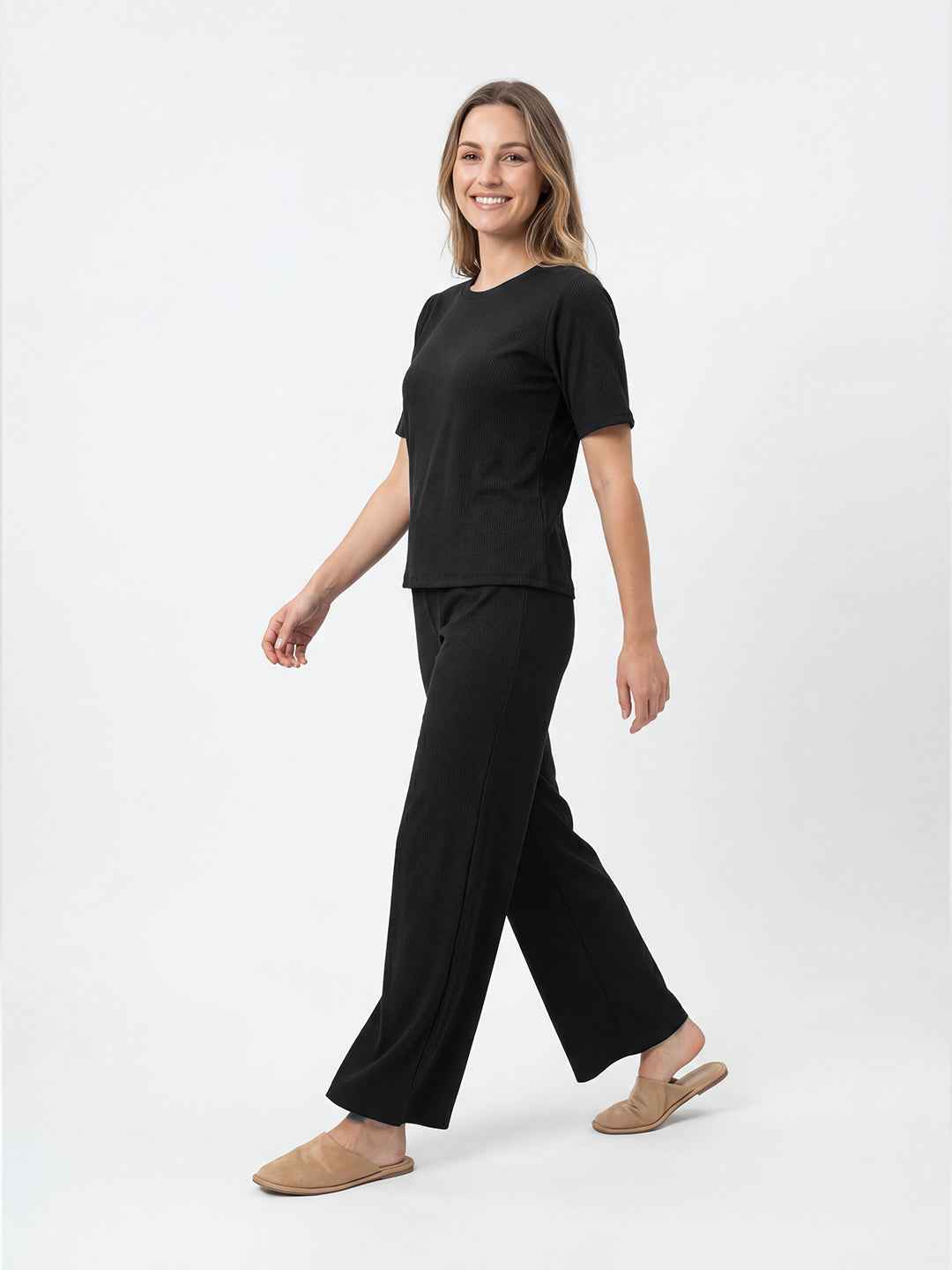 Co-ord Set - Black Premium Relaxed Fit Travel Co-ord Set
