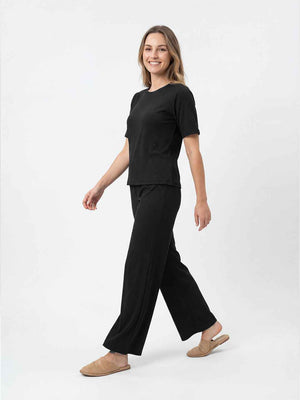 Co-ord Set - Black Premium Relaxed Fit Travel Co-ord Set