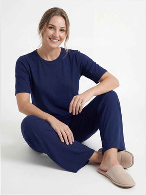 Co-ord Set - Navy Blue Premium Relaxed Fit Travel Co-ord Set