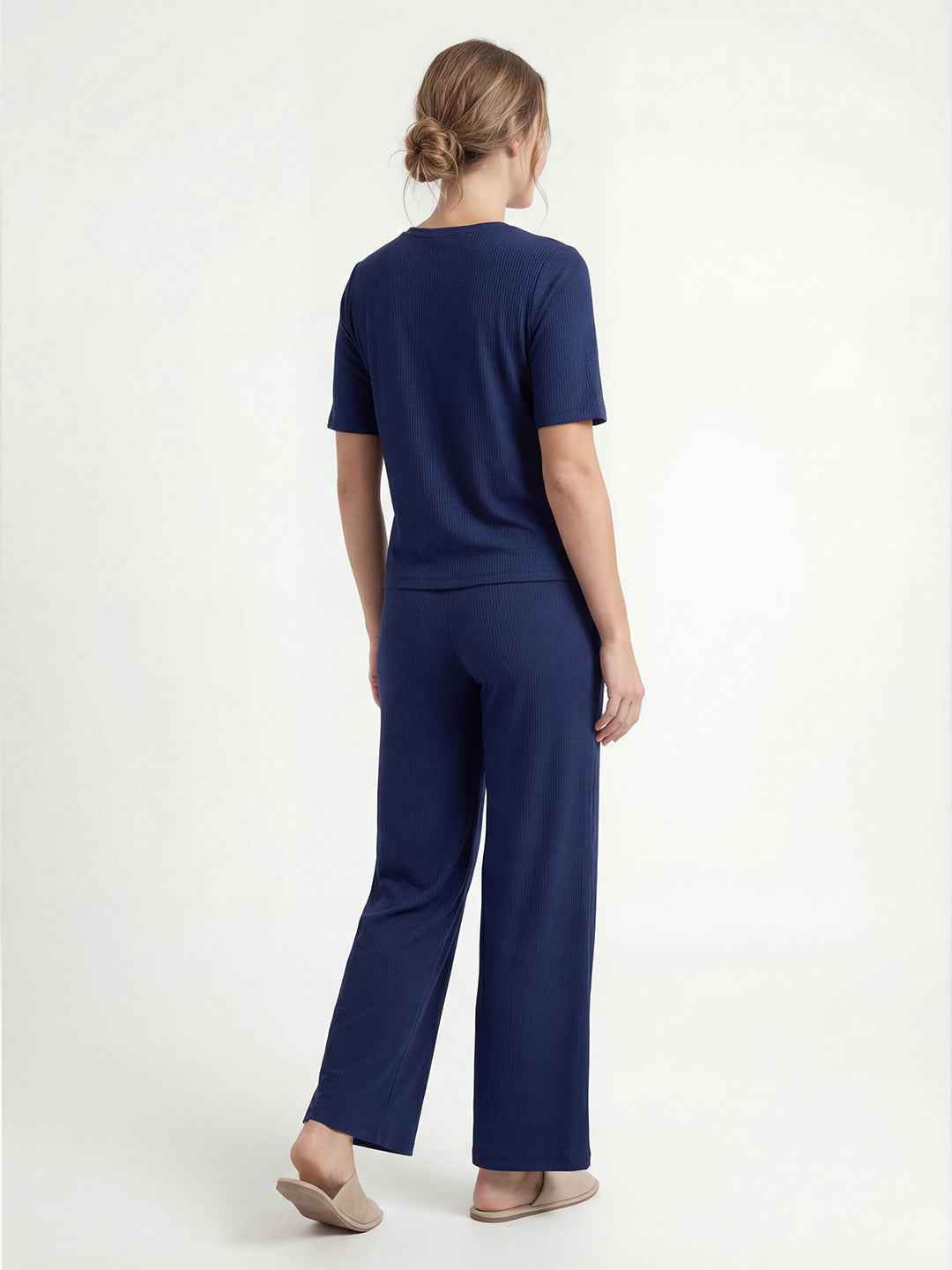 Co-ord Set - Navy Blue Premium Relaxed Fit Travel Co-ord Set