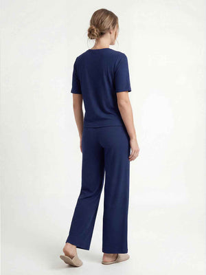 Co-ord Set - Navy Blue Premium Relaxed Fit Travel Co-ord Set