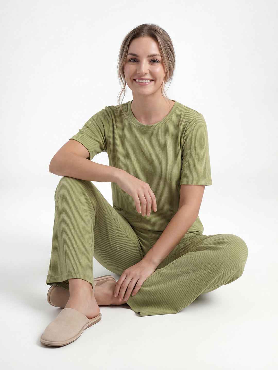 Co-ord Set - Olive Green Premium Relaxed Fit Travel Co-ord Set (Copy)