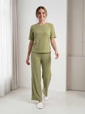 Co-ord Set - Olive Green Premium Relaxed Fit Travel Co-ord Set (Copy)
