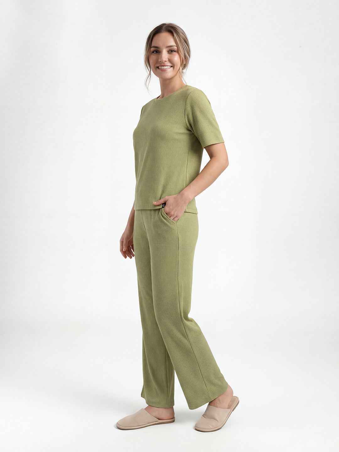 Co-ord Set - Olive Green Premium Relaxed Fit Travel Co-ord Set (Copy)
