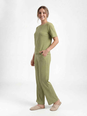 Co-ord Set - Olive Green Premium Relaxed Fit Travel Co-ord Set (Copy)