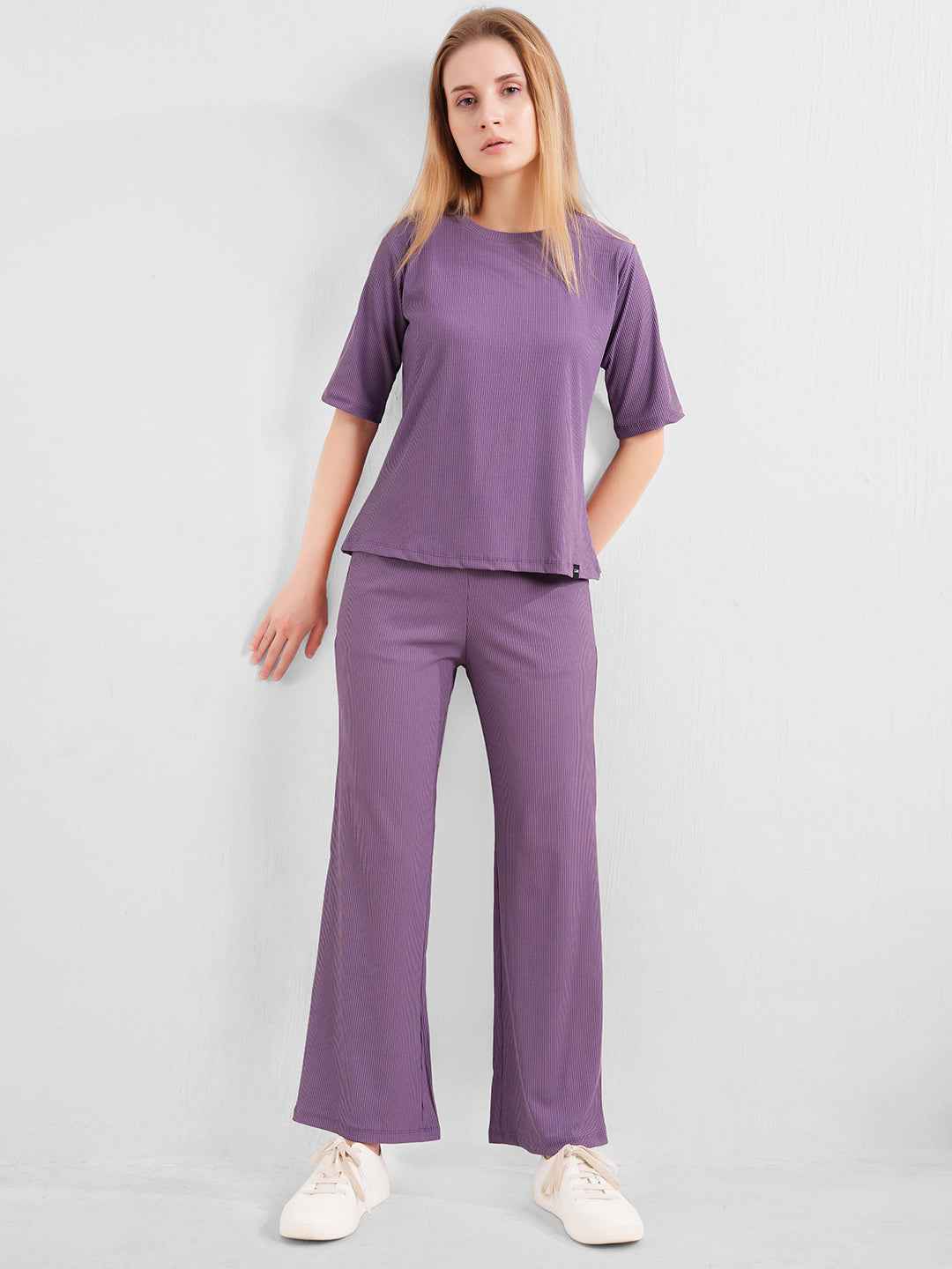 Co-ord Set - Purple Premium Relaxed Fit Travel Co-ord Set