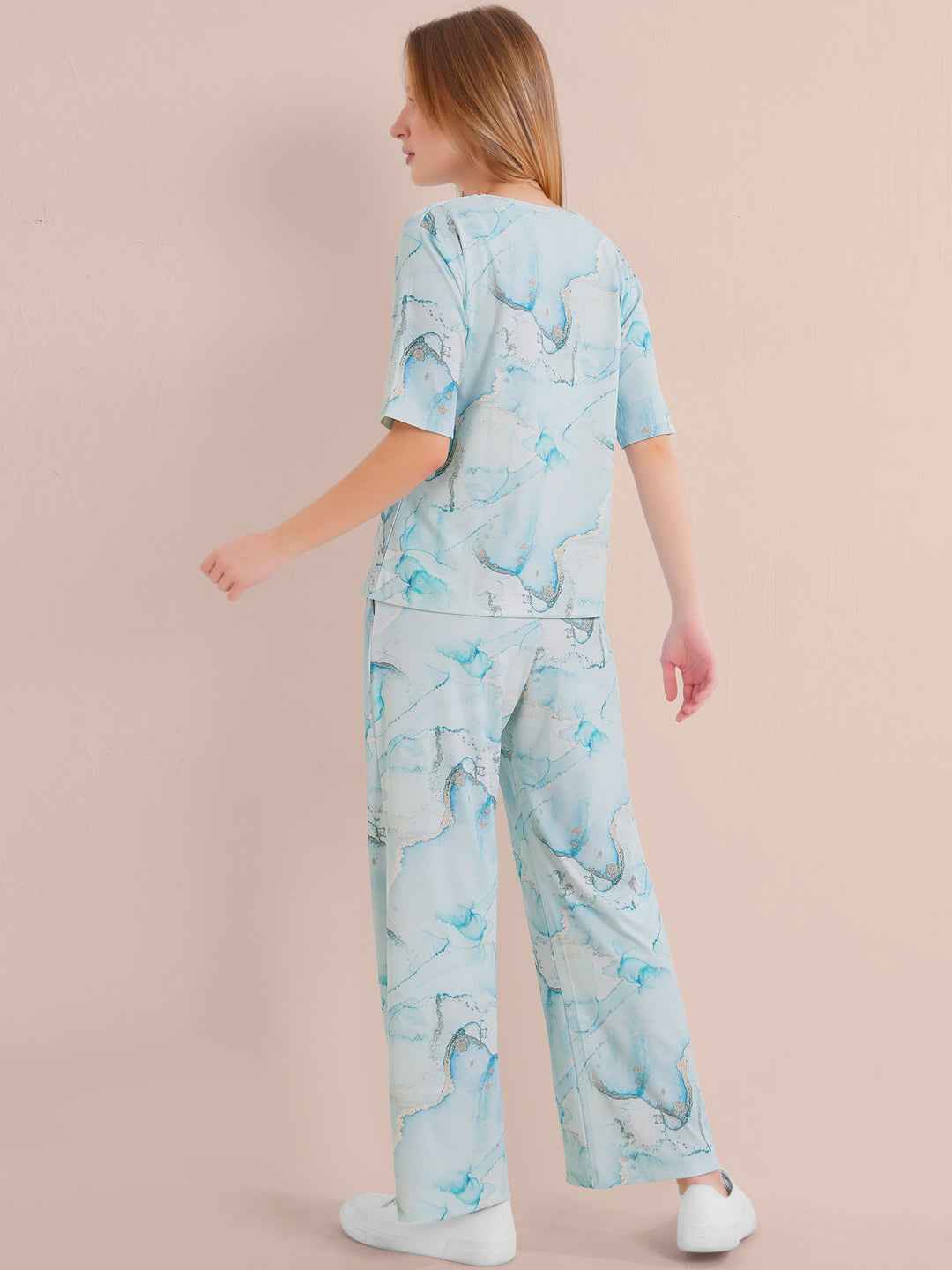 Co-ord Set - Mint Green Premium Marbleprint Travel set