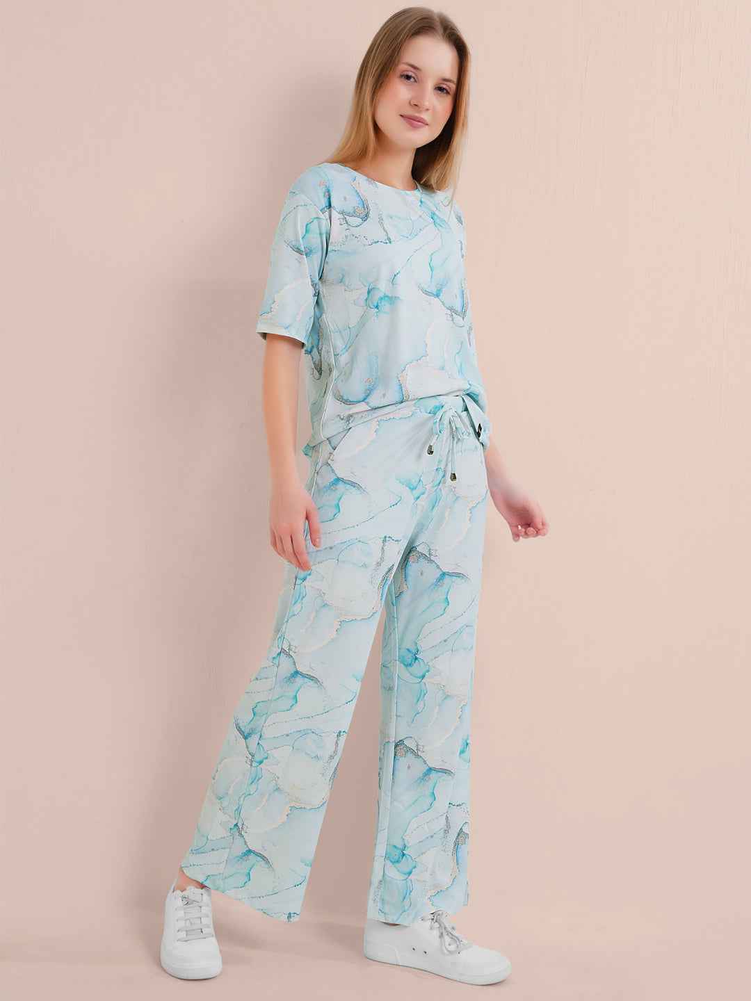 Co-ord Set - Mint Green Premium Marbleprint Travel set