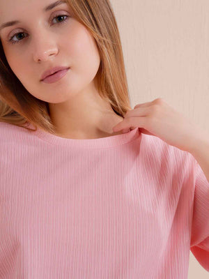 Pink Premium Solid Travel Co-ord Set