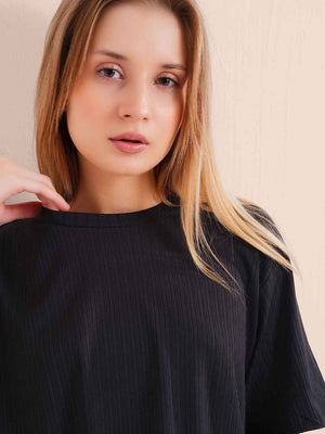 Black Premium Solid Travel Co-ord Set