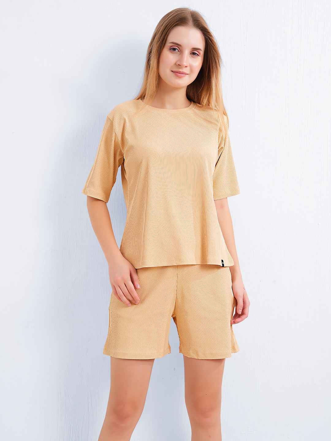 Shorts Set - Yellow Premium Relaxed Fit Travel Shorts Co-ord Set