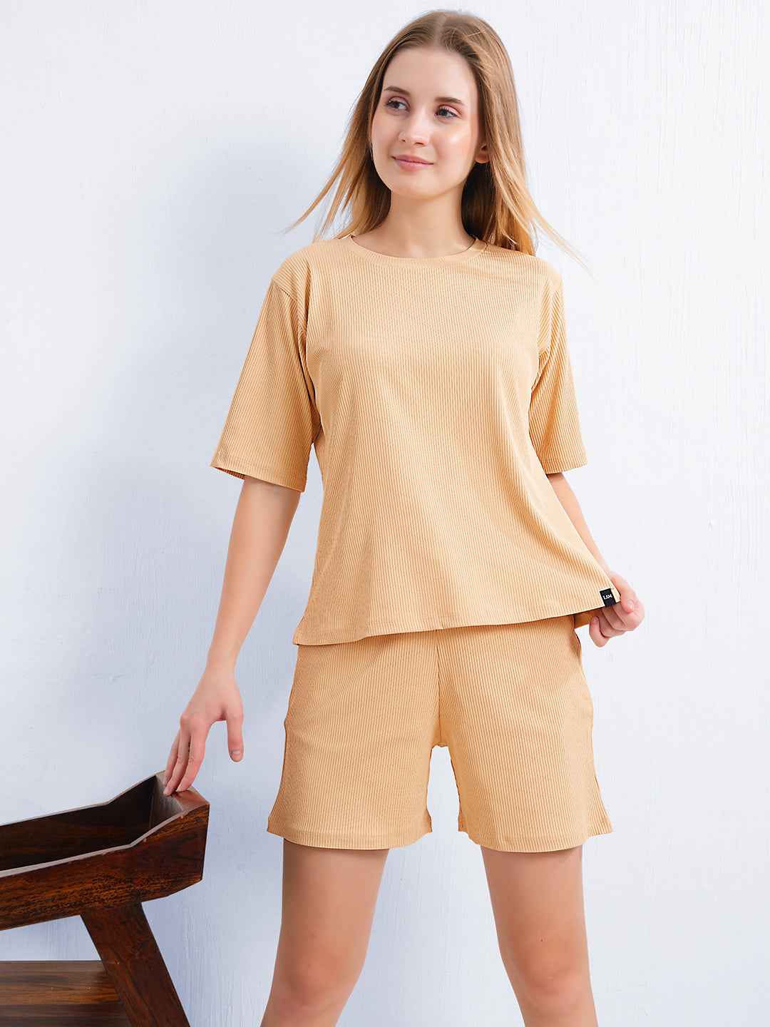 Shorts Set - Yellow Premium Relaxed Fit Travel Shorts Co-ord Set